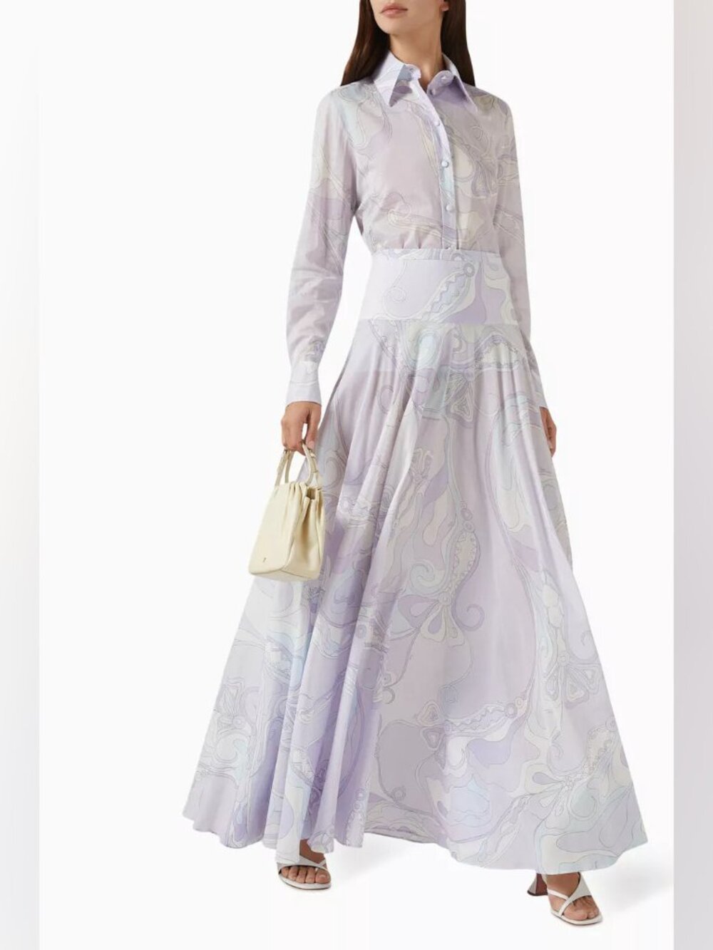 Pucci Orchidee-print Maxi Skirt in Cotton-muslin